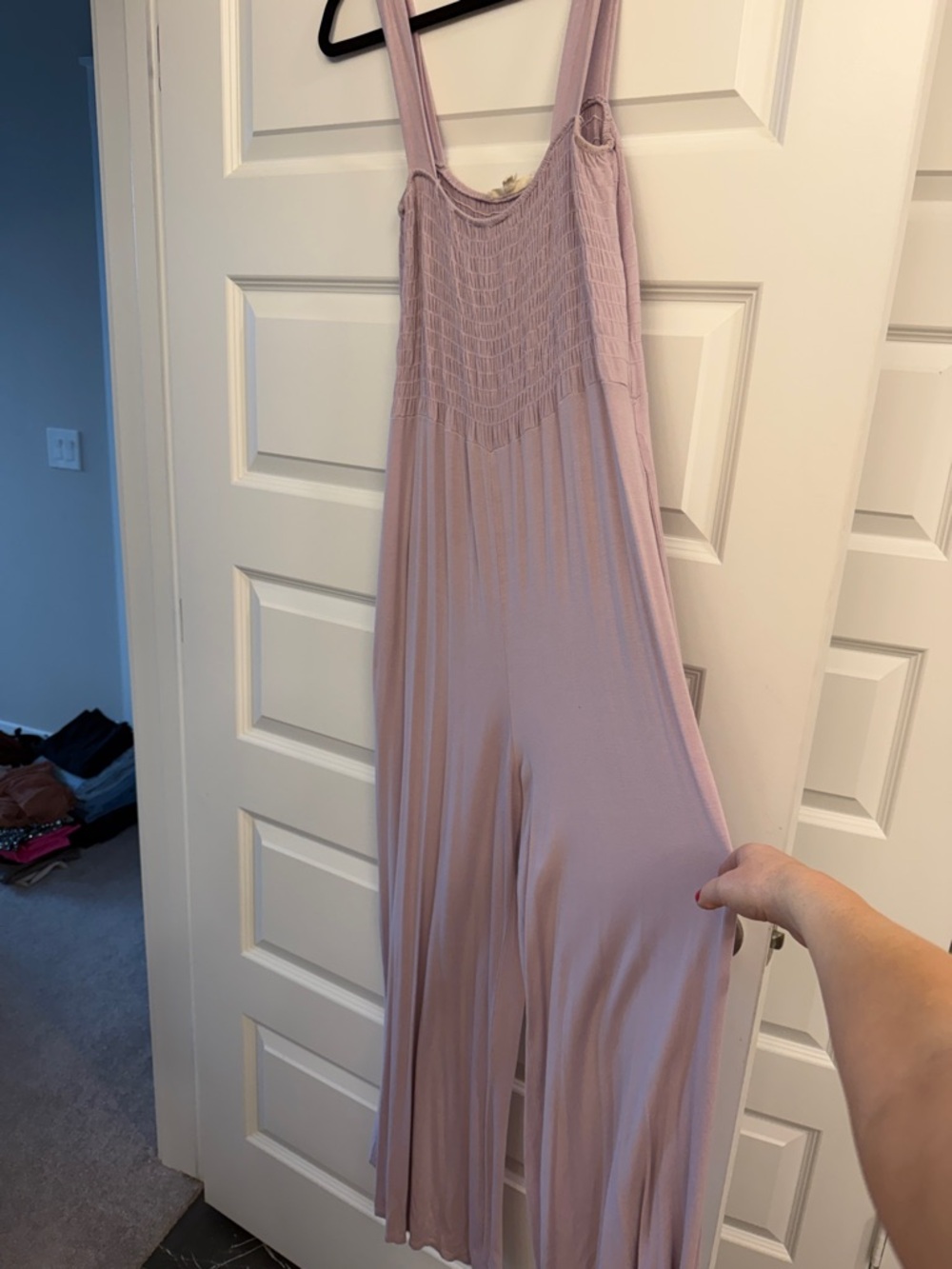 Light Mauve Knit Jumpsuit